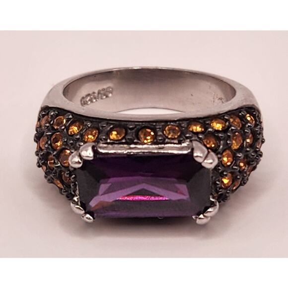 Sterling Silver Amethyst Ring Size 6 – .925 Purple Gemstone, 0.28 oz - Picture 8 of 11